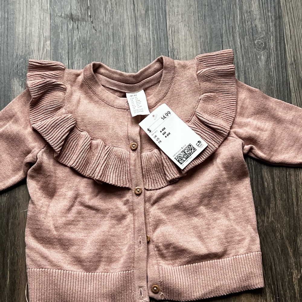 H&M Dusty Pink Knit Cardigan